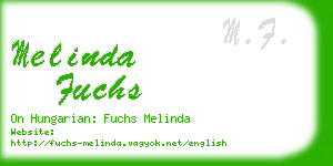 melinda fuchs business card